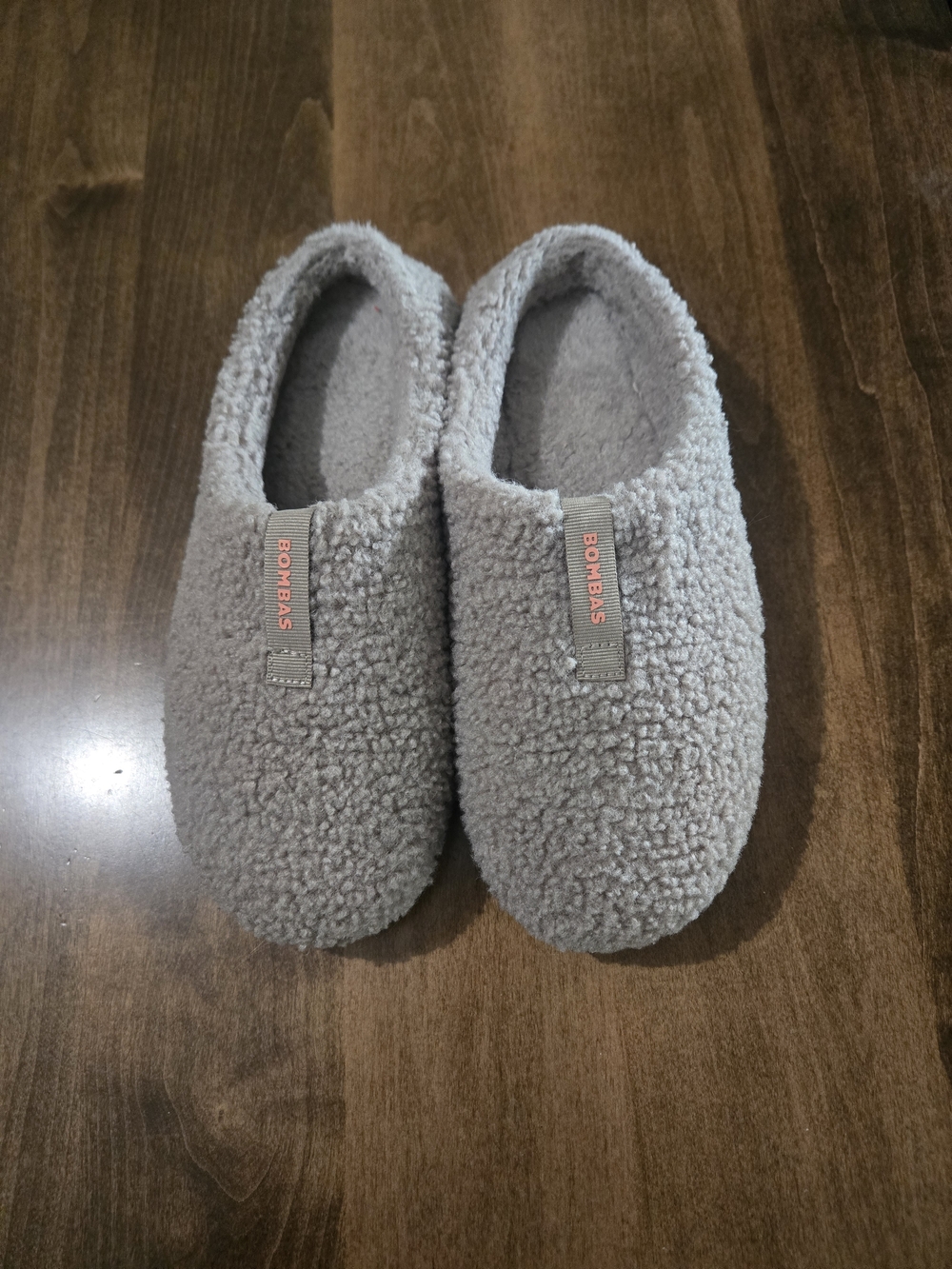 Bombas Plush Sherpa Slip-Ons in Gray